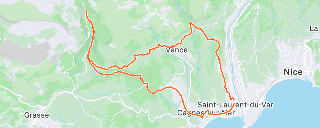 Map of the activity, Sortie vélo le matin