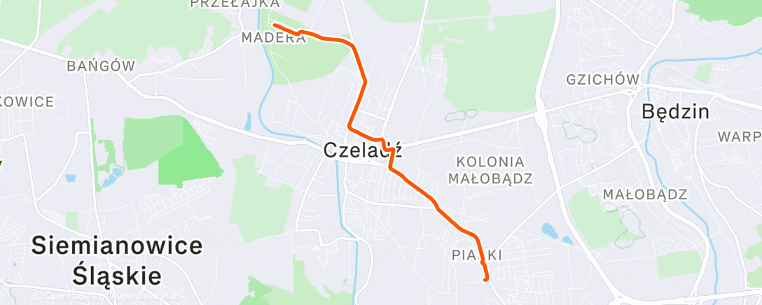 Карта физической активности (Morning Mountain Bike Ride)