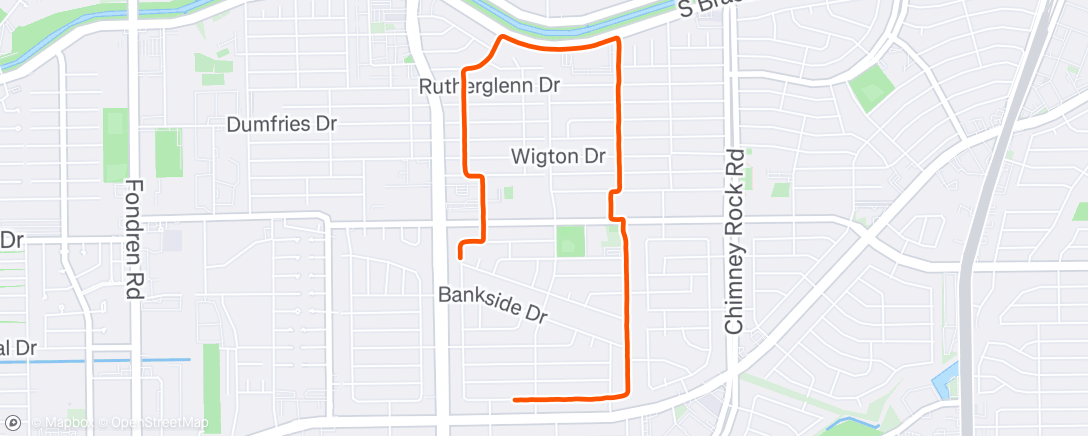 Map of the activity, Morning Run