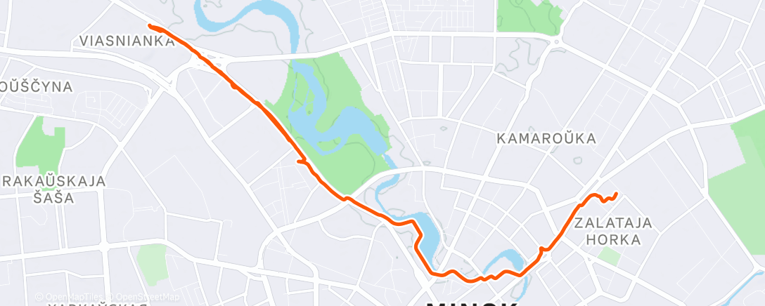 Map of the activity, Afternoon Ride