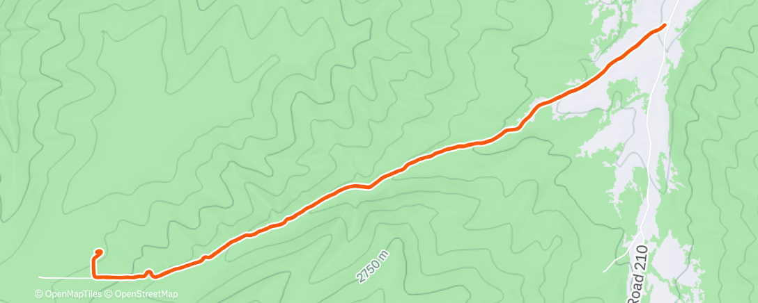 Map of the activity, Morning Trail Run