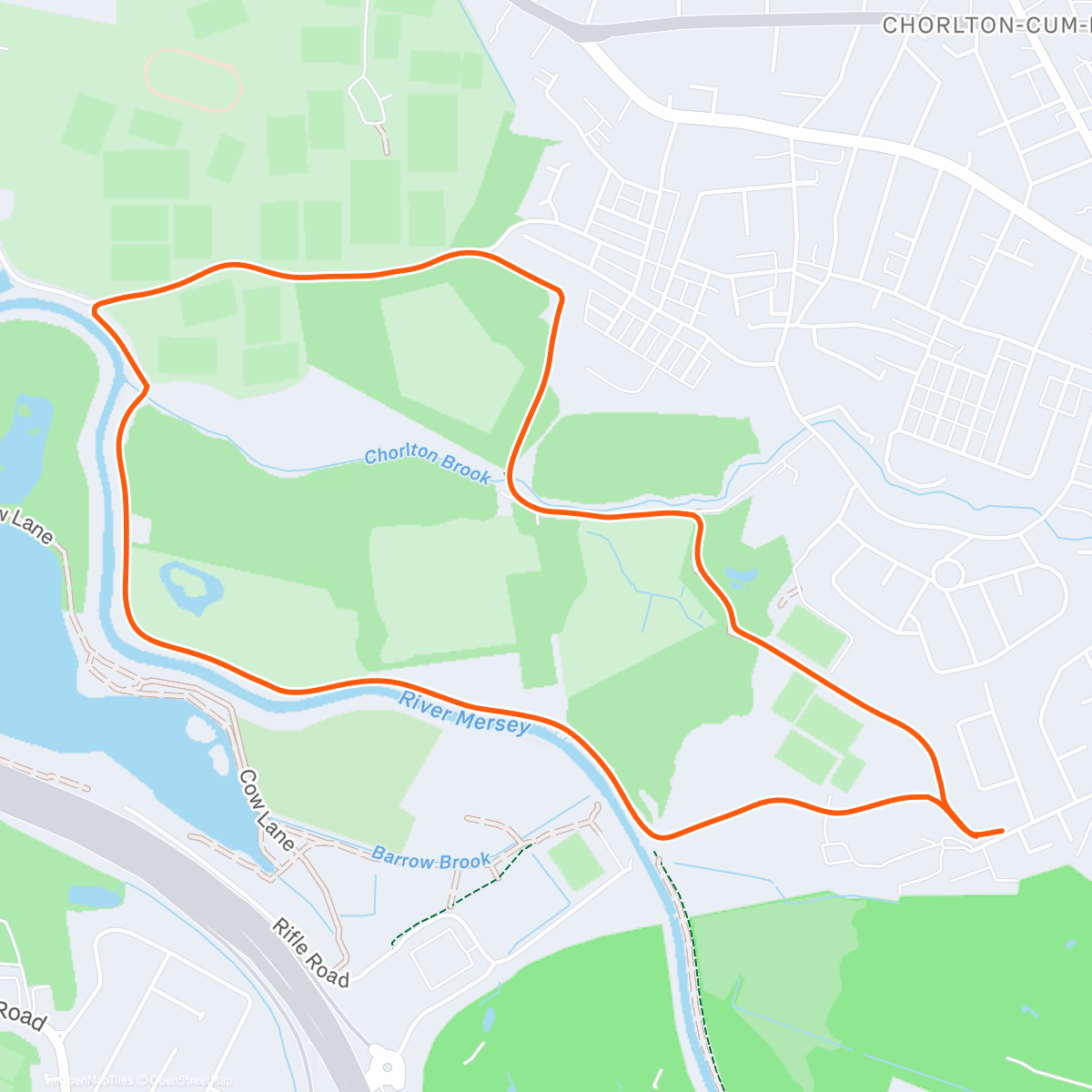 Map of the activity, Morning Walk