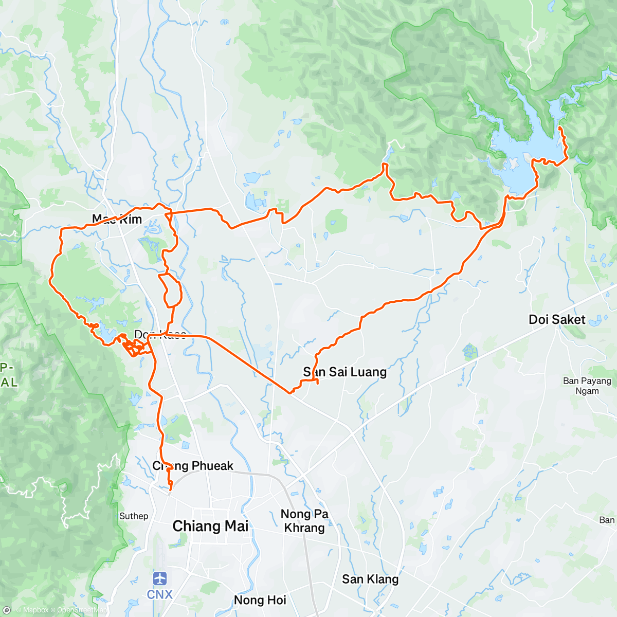 Peta aktivitas, Long ride to the white bridge with a local guide, whom I lost on the way :-/