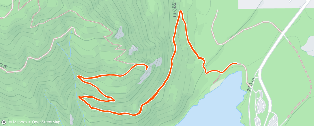 Map of the activity, Afternoon Hike