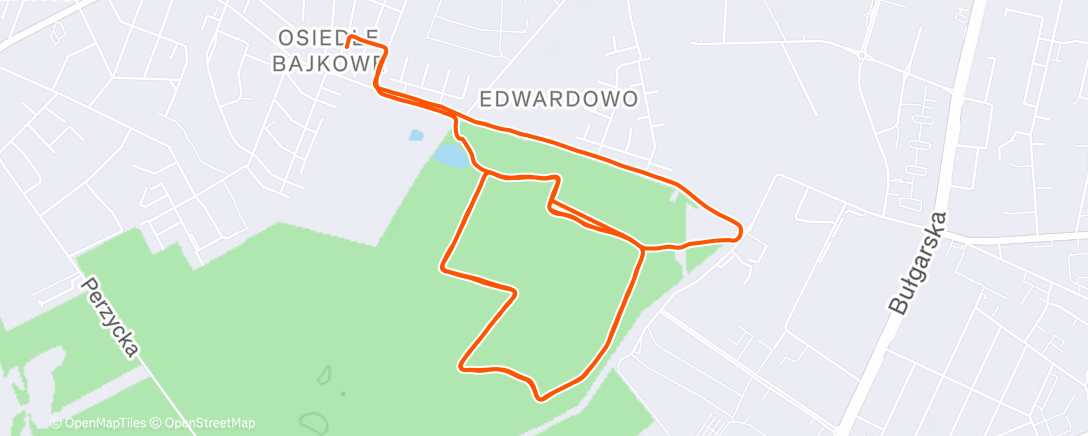 Map of the activity, Morning Run