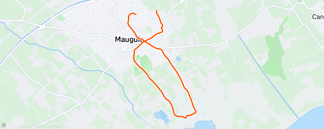 Map of the activity, Afternoon Run