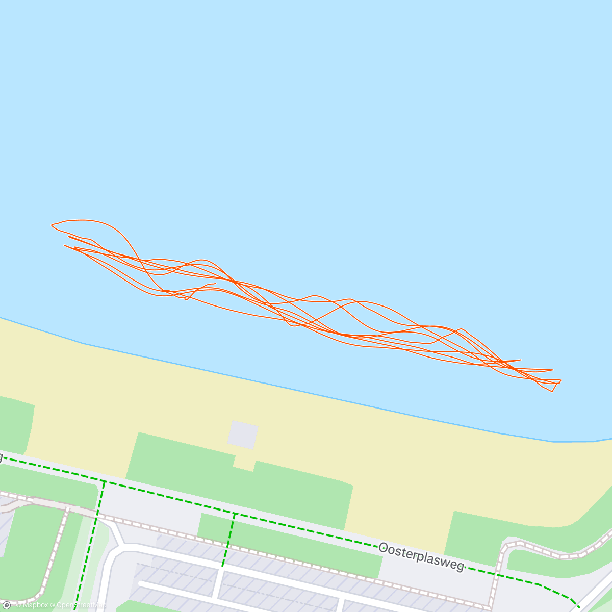 Map of the activity, POV: je hapt naar adem in de oosterplas