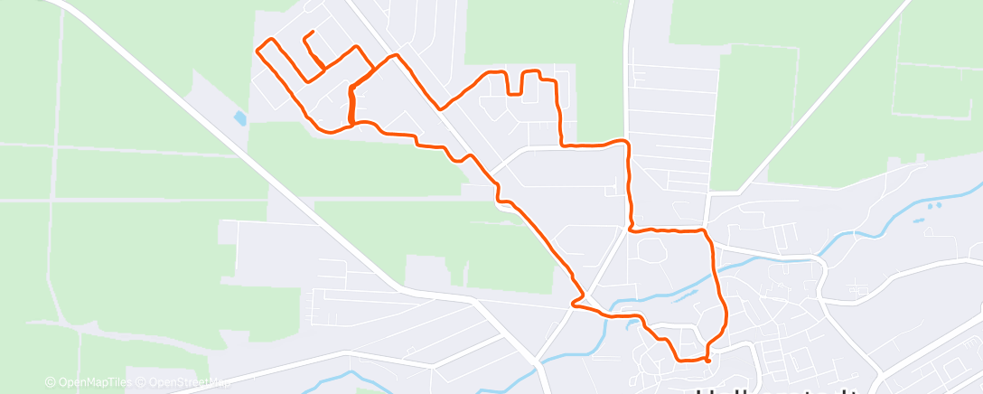 Map of the activity, Elfter Lauf mit Freund Finja