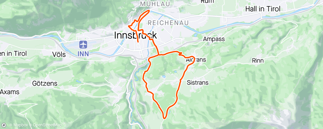 Map of the activity, Zwift - Race: DIRT Racing Series - Wuling Pass - Stage 4 (B) on Achterbahn in Innsbruck