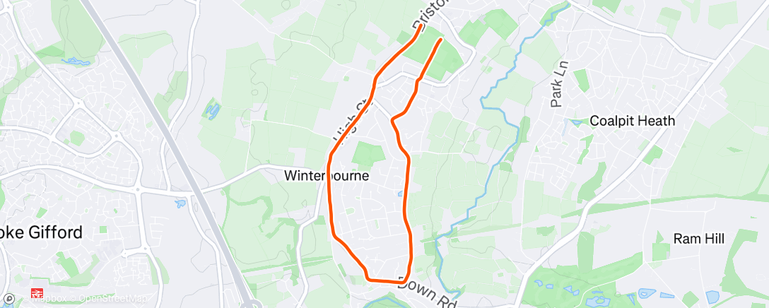 Map of the activity, Morning Run