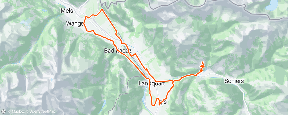 Karte der Aktivität „Mittagsradfahrt”