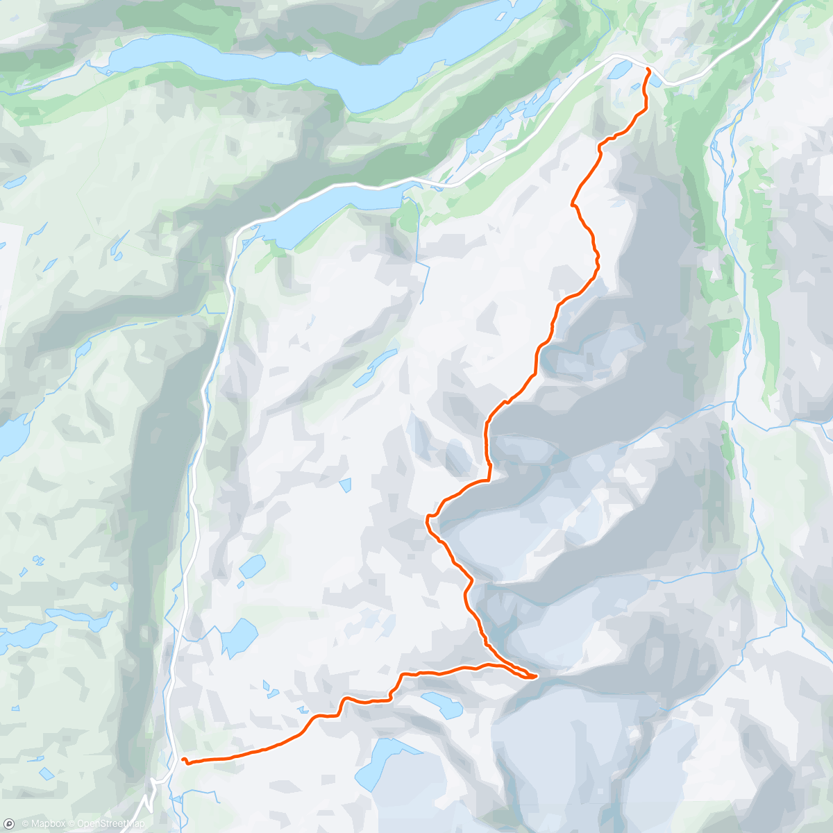 Map of the activity, For en dag i fjellheimen, 5 topper 💙☀️💙☀️