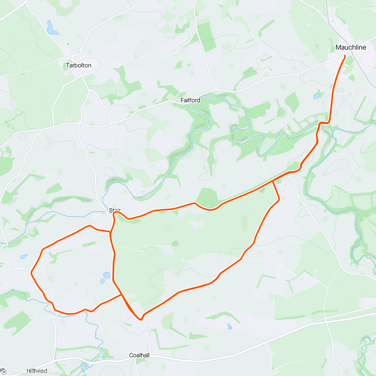 Map of the activity, Fox Hollow with Loudoun Road Club