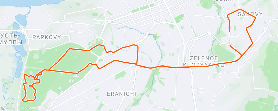 Mapa da atividade, Горный велозаезд (вечер)