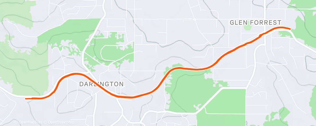 Map of the activity, Morning Trail Run