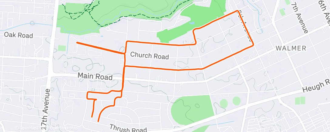Mappa dell'attività Carrera de mañana