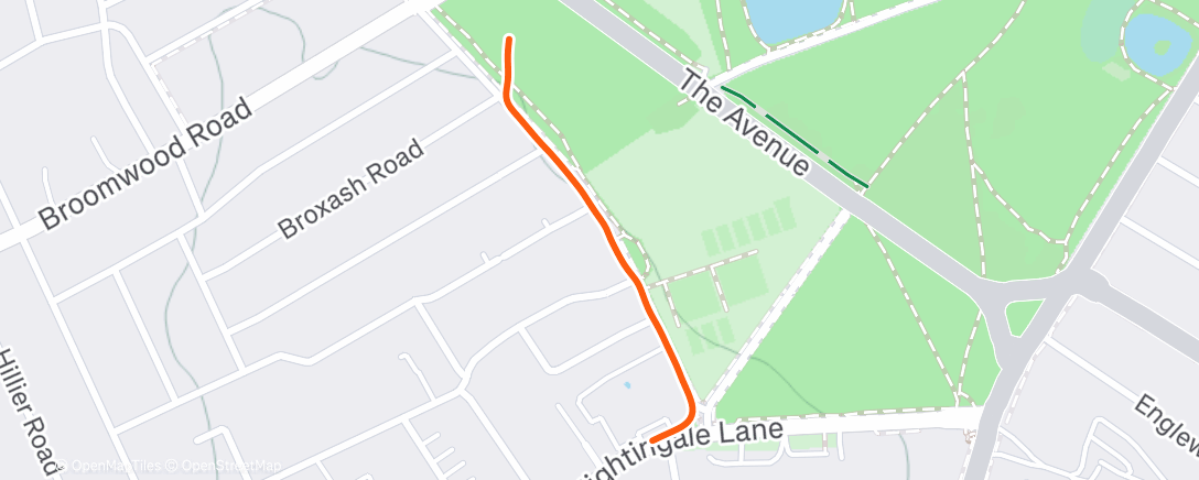 Map of the activity, Morning Run