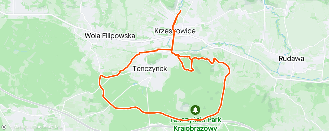 Map of the activity, Pierwsza jazda 2024 :(