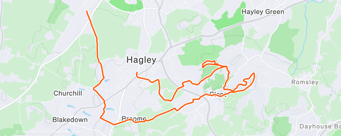 Map of the activity, Morning Trail Run