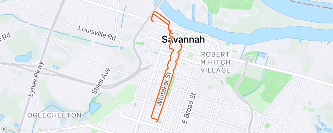Map of the activity, Lunch Ride