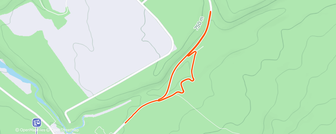 Map of the activity, 午後のバックカントリースキー