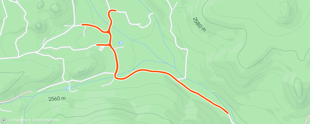 Map of the activity, Evening Run