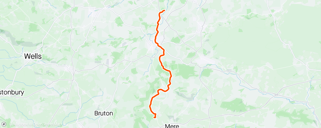 Map of the activity, Lunch Ride - and the second half, via Bath Arms and Mill@Rode