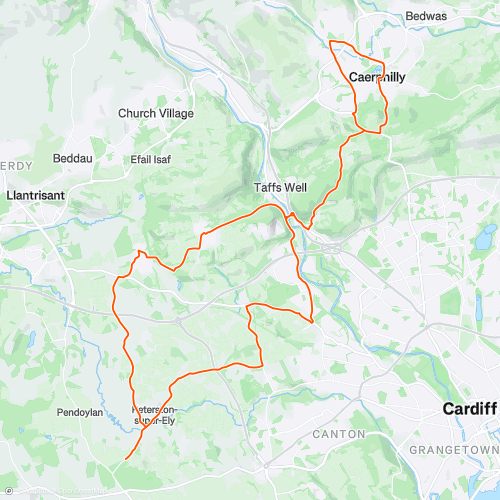 Caerphilly mtn | 45.4 km Road Cycling Route on Strava