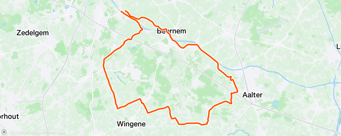 Map of the activity, Easy met tt fiets
