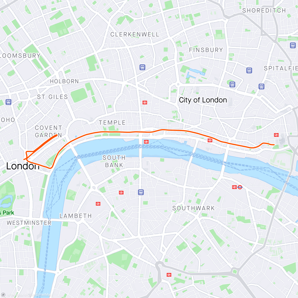 Map of the activity, Zwift - Group Run: Group Run 10k (D) on Classique in London