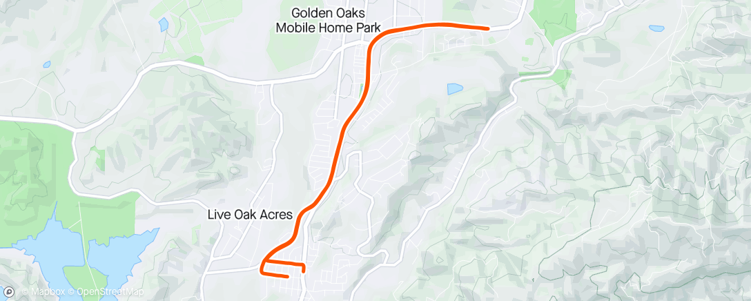 Map of the activity, Oboe run.