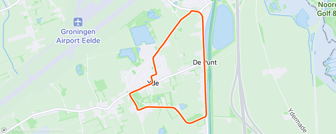 Map of the activity, Afternoon Run