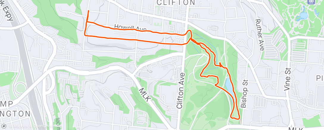 Map of the activity, Morning Run w/🦮