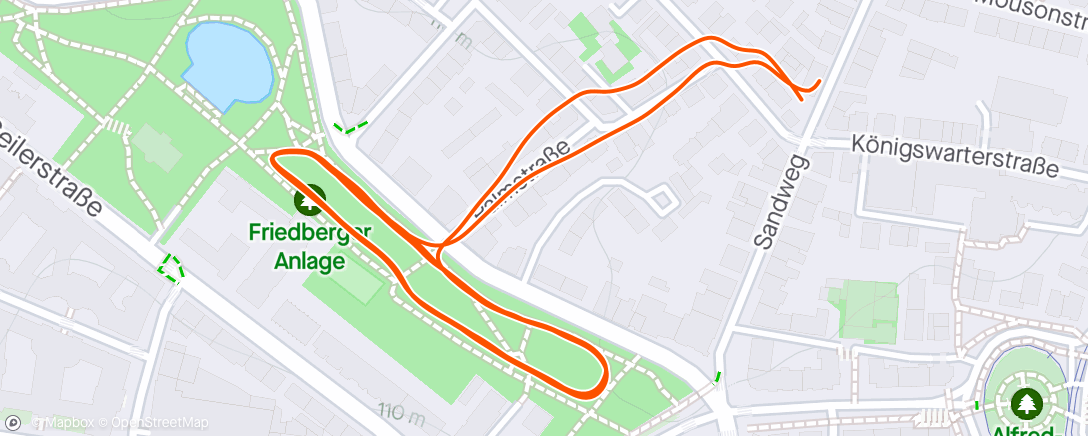 Mappa dell'attività Lauf am Nachmittag