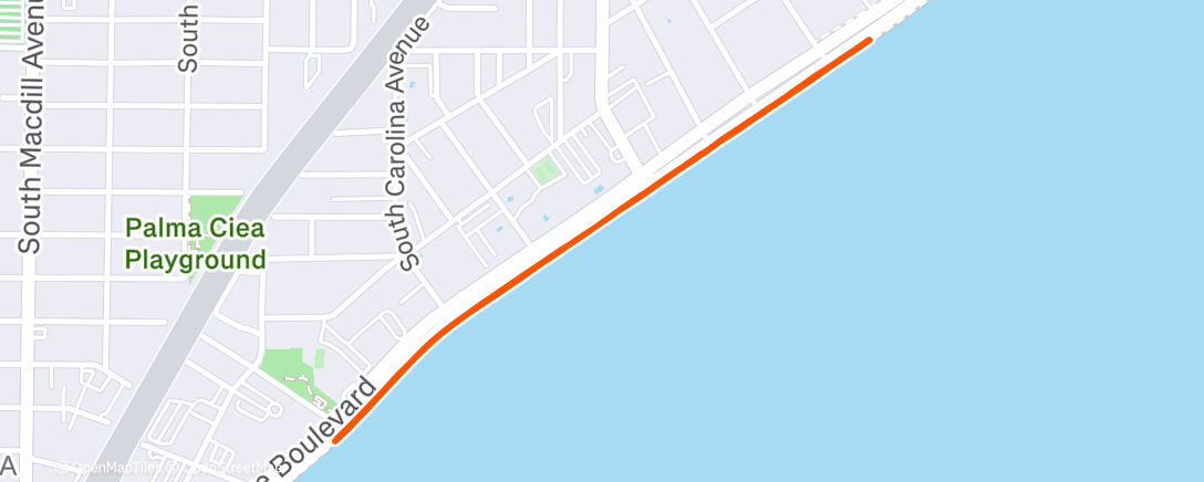 Map of the activity, Lunch Run