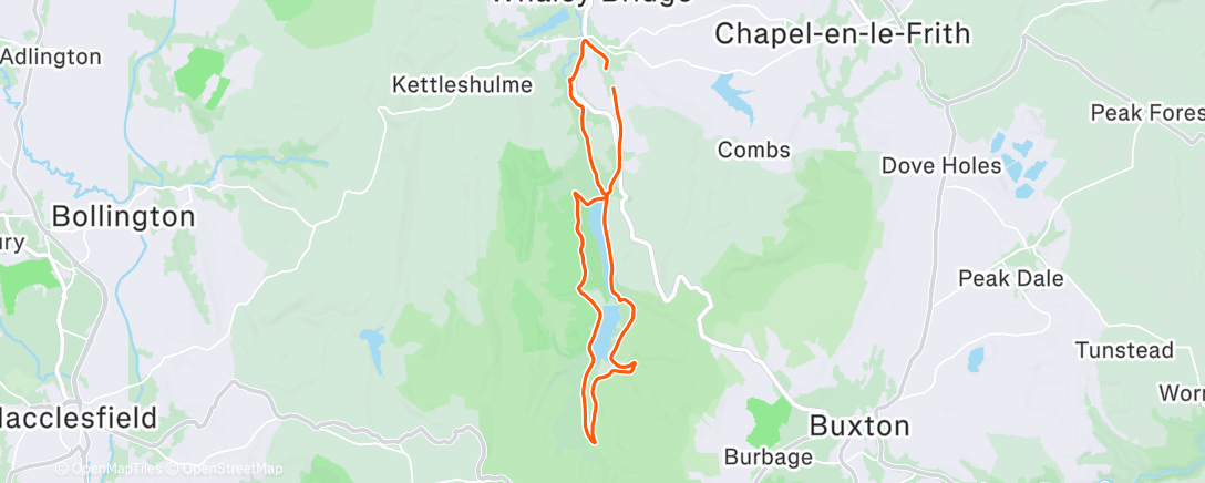 Map of the activity, Afternoon Run