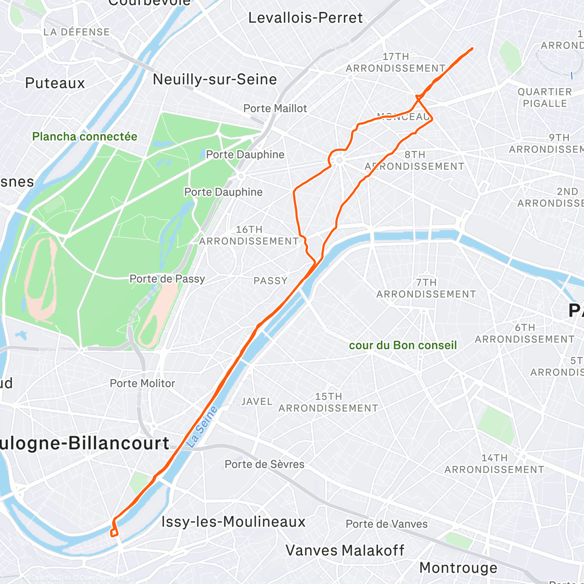 Map of the activity, Soirée Courir Paléo No 3 !