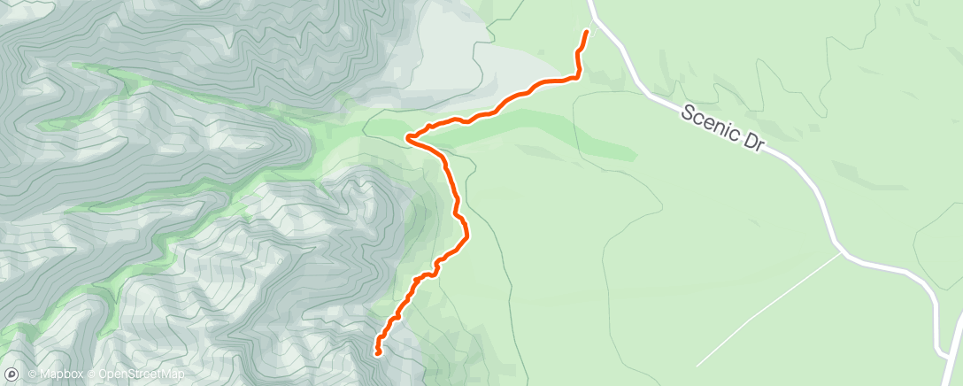 Map of the activity, Hike in to climb Ginger Cracks + Blade Runner