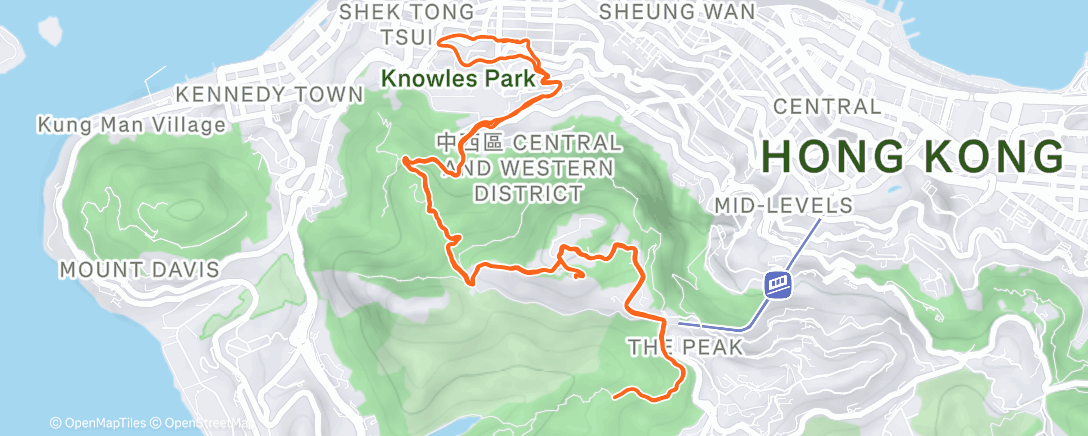 Map of the activity, Morning Trail Run