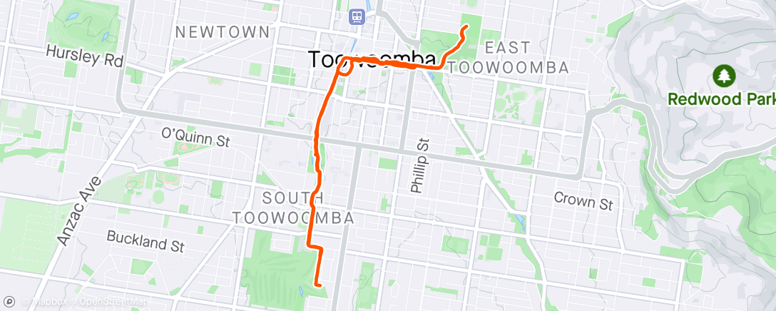 Map of the activity, Morning Run