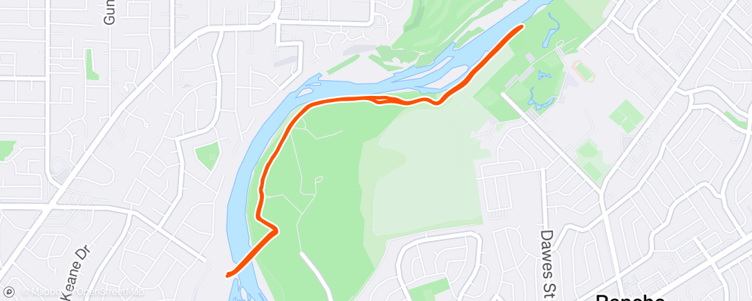 Map of the activity, Morning Run