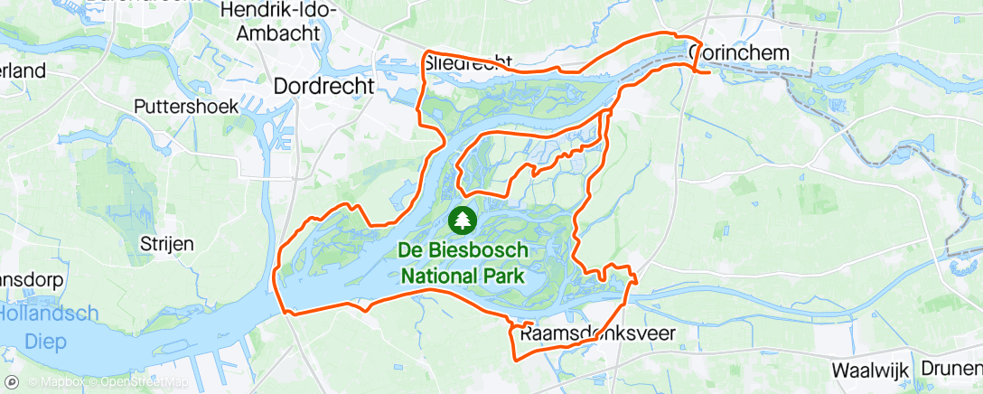 Map of the activity, Om en door de Biesbosch