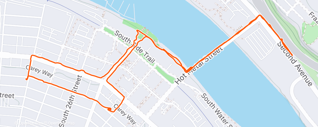 Map of the activity, Southside Walk 😃