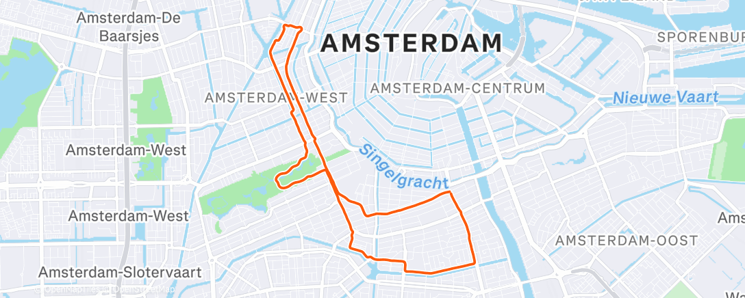 Map of the activity, Running Junkies