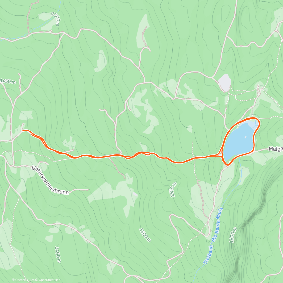Карта физической активности (Corsa mattutina a Tret)