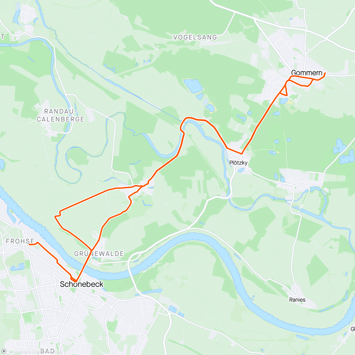Map of the activity, E-Mountainbike-Fahrt in der Nacht