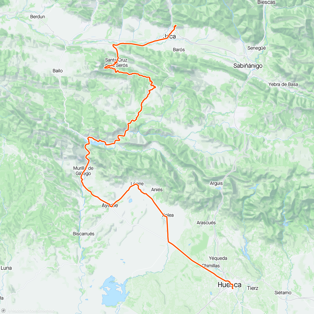 Map of the activity, La Vuelta stage 4