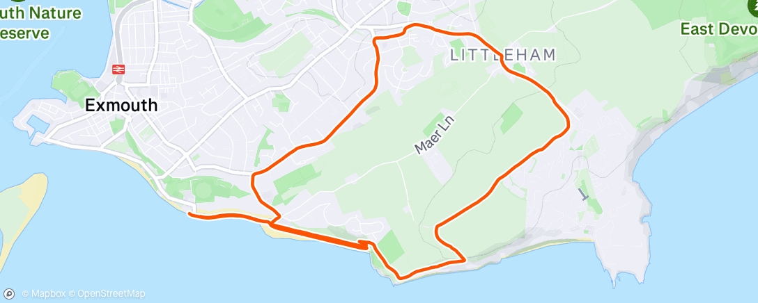 Map of the activity, What goes up must come down eventually!! ..Maer 10k..1st  V55 , 5th lady  😀