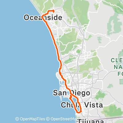 Oceanside to Coronado via Mt Soledad | 71.5 mi Cycling Route on Strava
