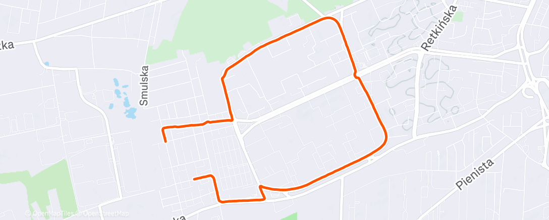 Map of the activity, Evening Run